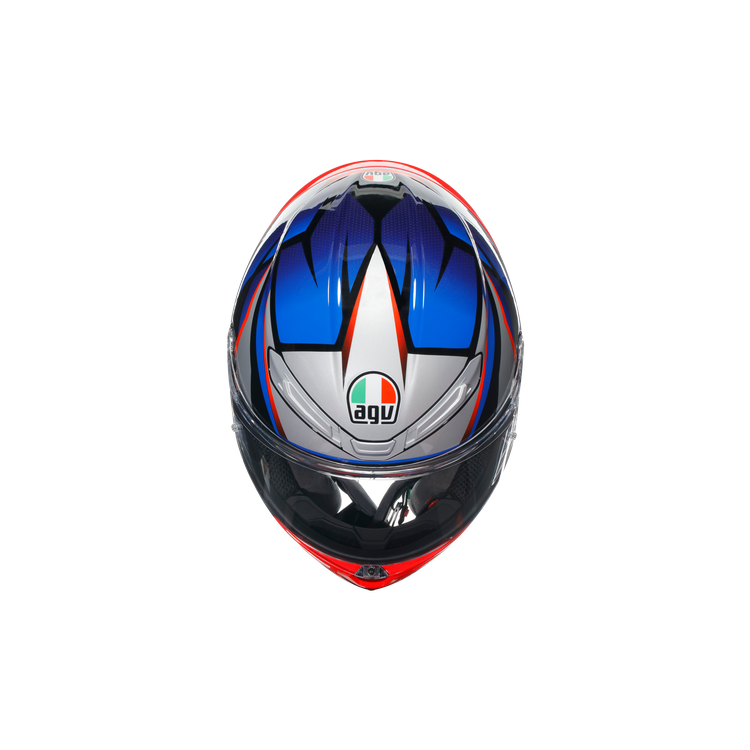 CASCO INTEGRALE AGV K6 S E2206 MPLK SLASHCUT BLACK BLUE RED | AGV