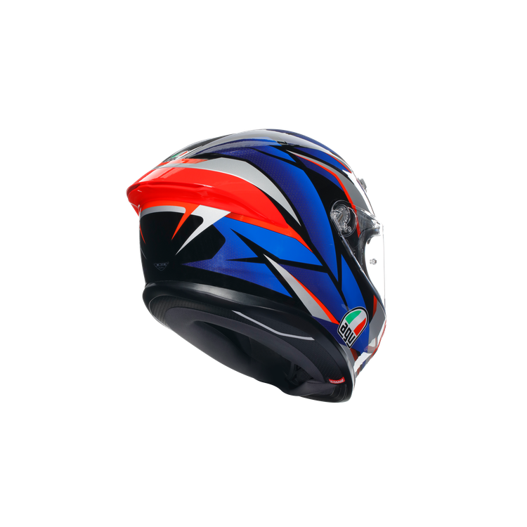 CASCO INTEGRALE AGV K6 S E2206 MPLK SLASHCUT BLACK BLUE RED | AGV