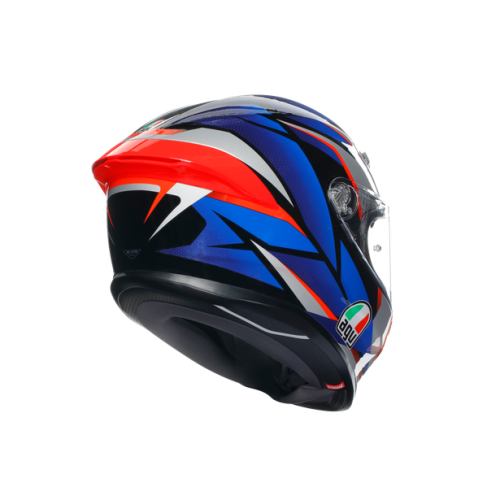 CASCO INTEGRALE AGV K6 S E2206 MPLK SLASHCUT BLACK BLUE RED | AGV
