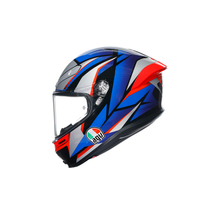 CASCO INTEGRALE AGV K6 S E2206 MPLK SLASHCUT BLACK BLUE RED | AGV