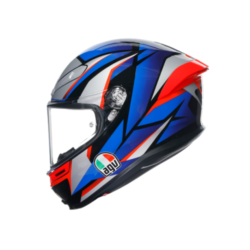 CASCO INTEGRALE AGV K6 S E2206 MPLK SLASHCUT BLACK BLUE RED | AGV