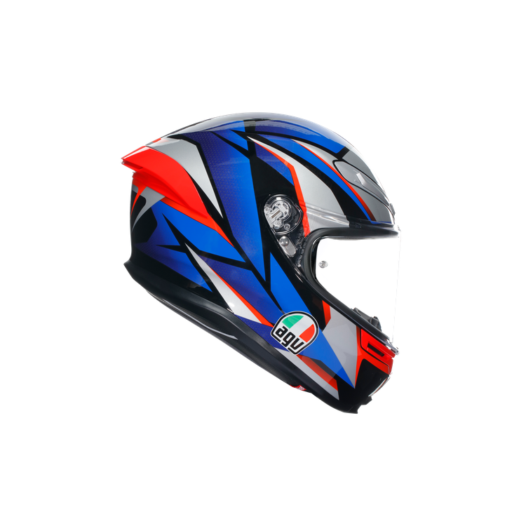 CASCO INTEGRALE AGV K6 S E2206 MPLK SLASHCUT BLACK BLUE RED | AGV