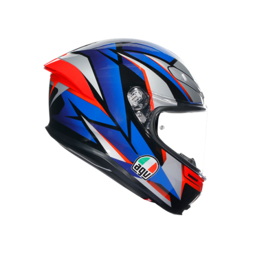 CASCO INTEGRALE AGV K6 S E2206 MPLK SLASHCUT BLACK BLUE RED | AGV
