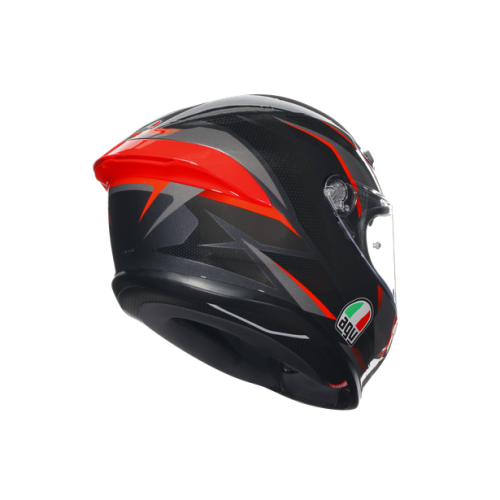 CASCO INTEGRALE K6 S AGV E2206 MPLK SLASHCUT BLACK GREY RED | AGV