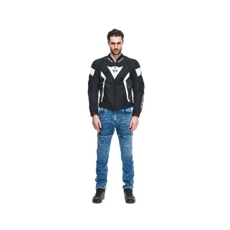 GIACCA AVRO 5 TEX JACKET BLACK WHITE BLACK | DAINESE