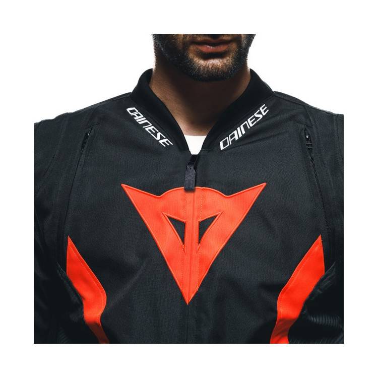 GIACCA AVRO 5 TEX JACKET BLACK RED-FLUO WHITE | DAINESE