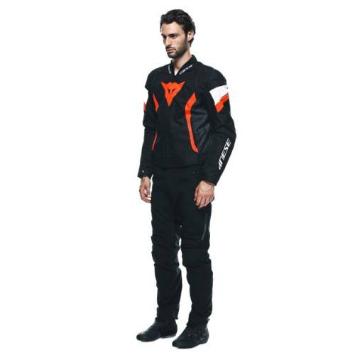 GIACCA AVRO 5 TEX JACKET BLACK RED-FLUO WHITE | DAINESE