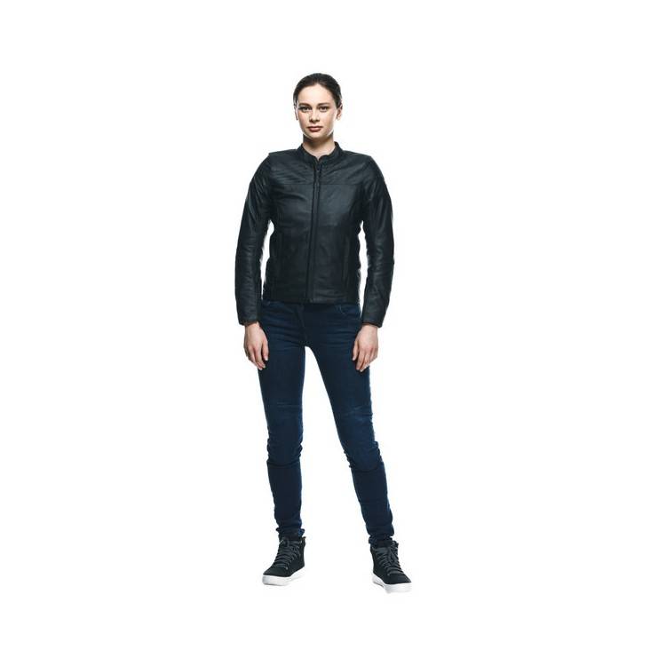 GIACCA ITENERE LEATHER JACKET WOMAN BLACK| DAINESE