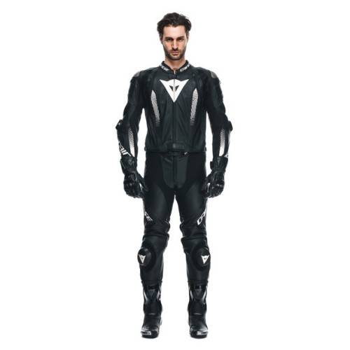 DAINESE LAGUNA SECA 4 INTERA BLACK/WHITE/FLUO-RED TUTA INTERA IN PELLE | DAINESE