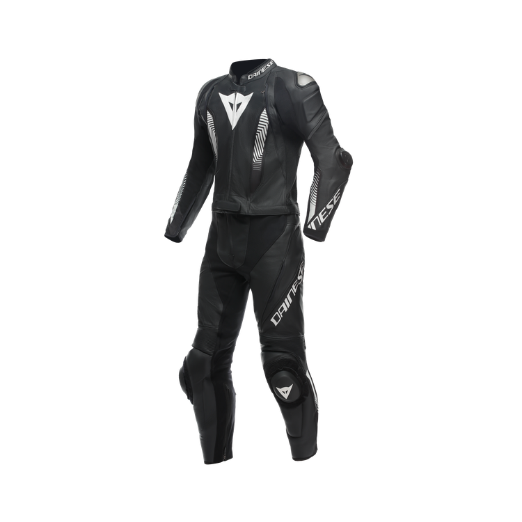 DAINESE LAGUNA SECA 4 INTERA BLACK/WHITE/FLUO-RED TUTA INTERA IN PELLE | DAINESE