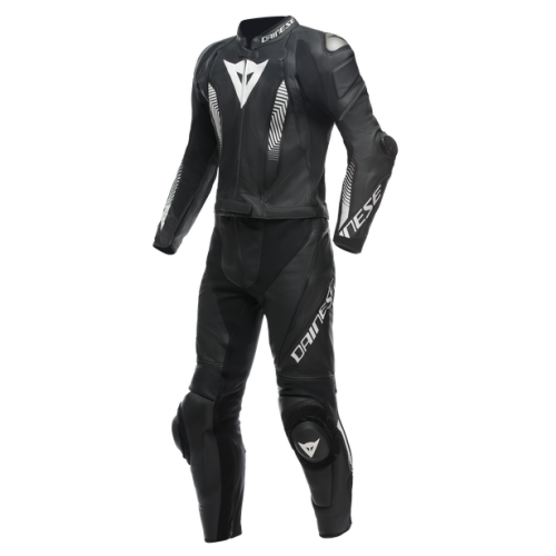 DAINESE LAGUNA SECA 4 INTERA BLACK/WHITE/FLUO-RED TUTA INTERA IN PELLE | DAINESE