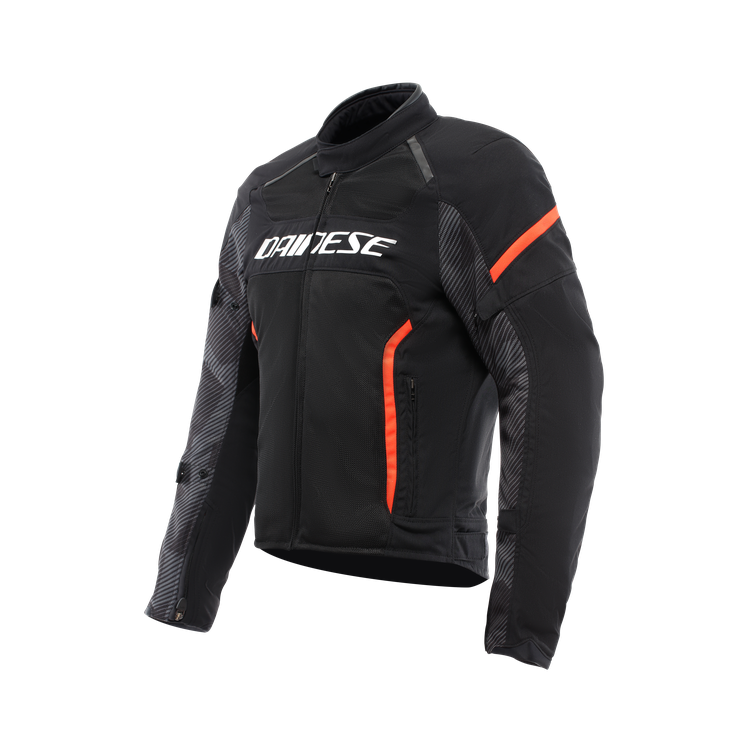 GIACCA AIR FRAME 3 TEX JACKET BLACK BLACK RED-FLUO | DAINESE