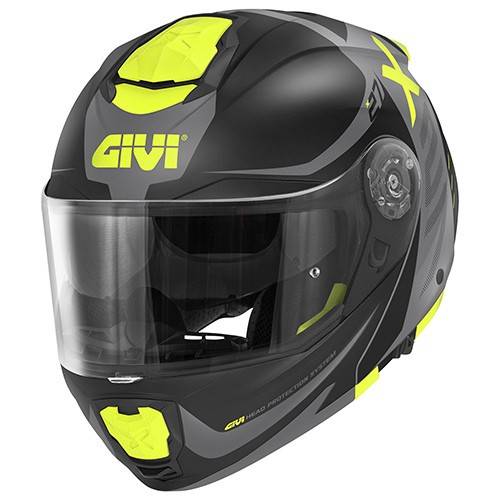 CASCO MODULARE X27 DIMENSION NERO TITANIO GIALLO  | GIVI | HX27FDMBY
