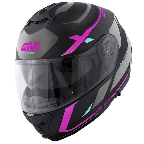 CASCO MOD X21 EVO NUMBER LADY NERO OPACO TITANIO ROSA | GIVI | HX21RNBBP