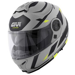 CASCO MOD X21 EVO NUMBER GRIGIO OPACO NERO GIALLO | GIVI | HX21RNBGY