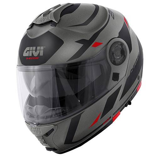 CASCO MOD X21 EVO NUMBER TITANIO NERO ROSSO | GIVI | HX21RNBTR