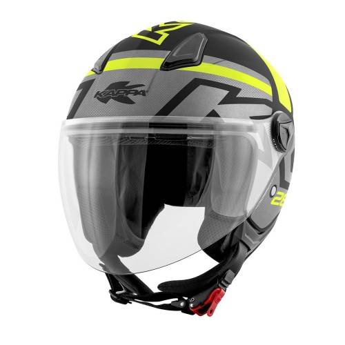 CASCO D.JET KV28R JOIN NERO TITANIO GIALLO | KAPPA