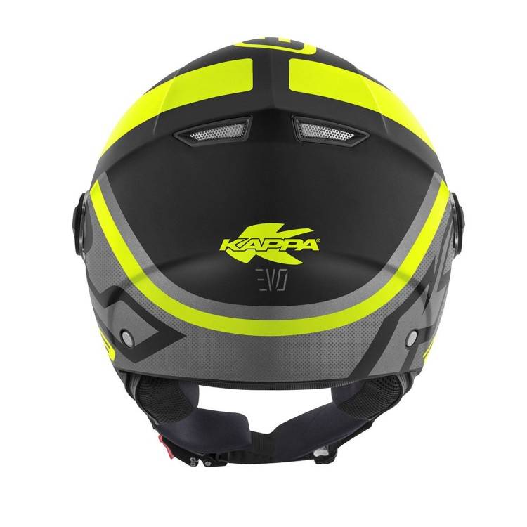 CASCO D.JET KV28R JOIN NERO TITANIO GIALLO | KAPPA