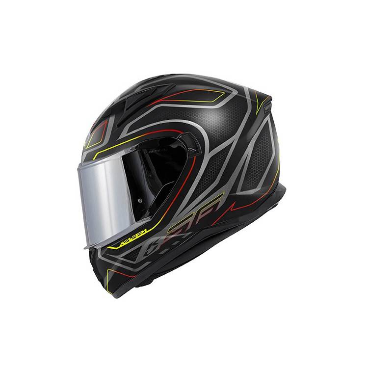 CASCO INTEGRALE KV56F NEON  NERO OPACO ROSSO | KAPPA