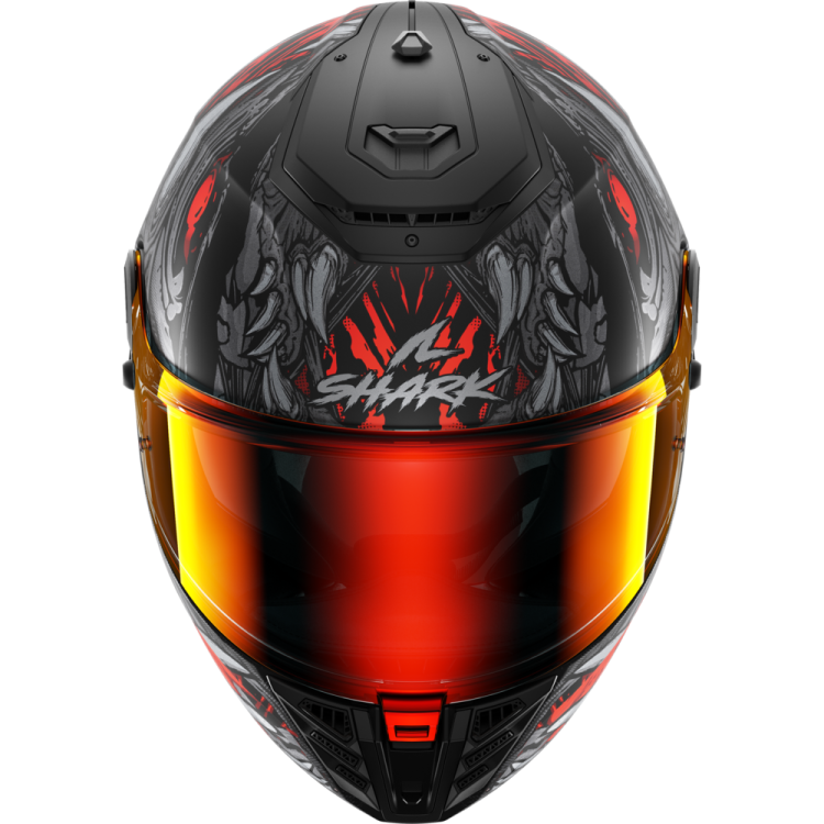 CASCO INTEGRALE SPARTAN RS SHAYTAN MAT BLACK RED ANTHRACITE | SHARK HELMETS