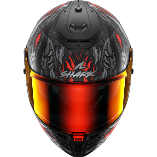 CASCO INTEGRALE SPARTAN RS SHAYTAN MAT BLACK RED ANTHRACITE | SHARK HELMETS