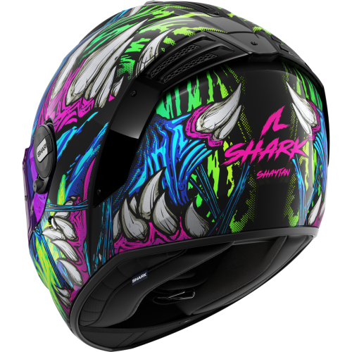CASCO INTEGRALE SPARTAN RS SHAYTAN BLACK GREEN VIOLET | SHARK HELMETS