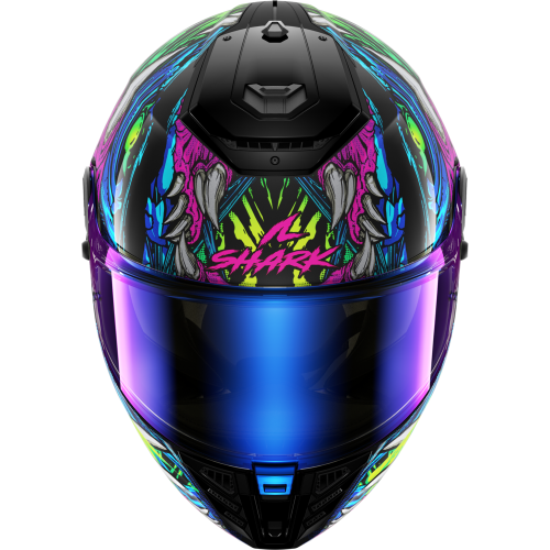 CASCO INTEGRALE SPARTAN RS SHAYTAN BLACK GREEN VIOLET | SHARK HELMETS