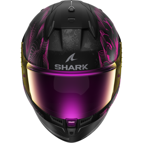 CASCO INTEGRALE D-SKWAL 3 MAYFER MAT BLACK VIOLET ANTHRACITE | SHARK HELMETS