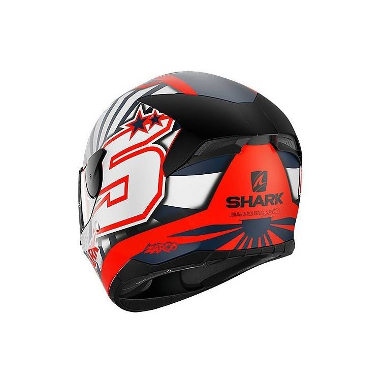 CASCO INTEGRALE D-SKWAL 2 ZARCO 2019 MAT  ORANGE WHITE BLUE | SHARK HELMETS