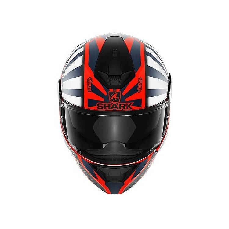 CASCO INTEGRALE D-SKWAL 2 ZARCO 2019 MAT  ORANGE WHITE BLUE | SHARK HELMETS