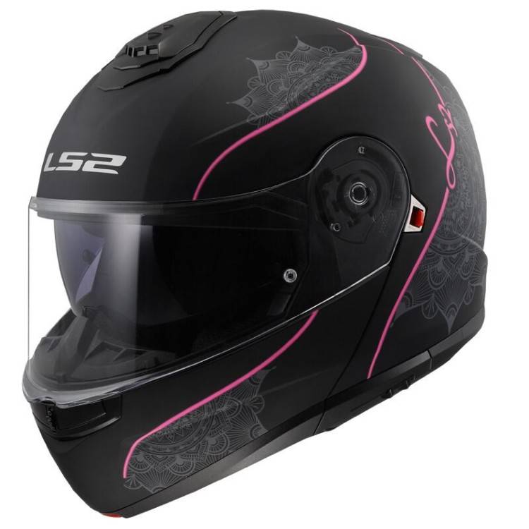 CASCO MODULARE LS2 FF908 STROBE II LUX M.BLACK PINK-06  | LS2