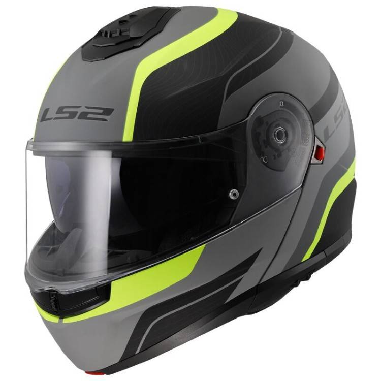 CASCO MODULARE LS2 FF908 STROBE II MONZA M.BLACK H-V YELLOW-06  | LS2