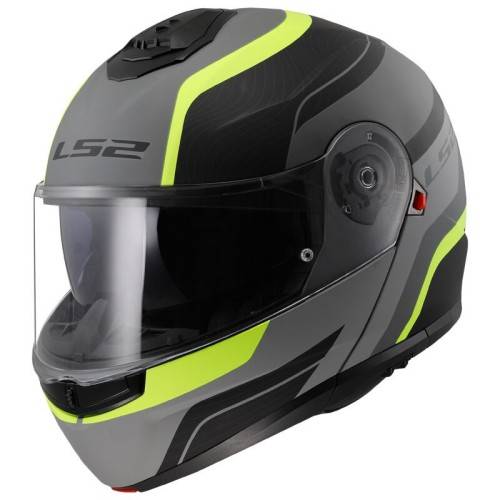 CASCO MODULARE LS2 FF908 STROBE II MONZA M.BLACK H-V YELLOW-06  | LS2