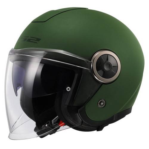 CASCO JET LS2 OF620 CLASSY SOLID MATT MILITARY GREEN-06  | LS2