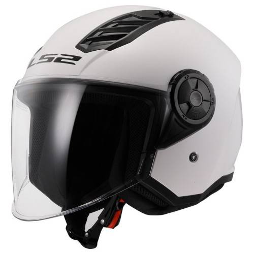 CASCO JET LS2 OF616 AIRFLOW II SOLID GLOSS WHITE-06  | LS2