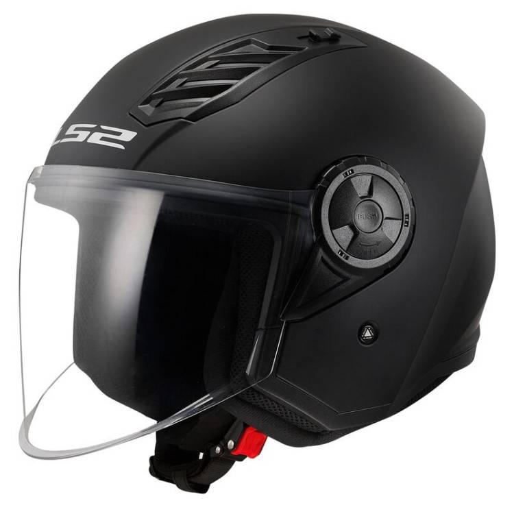 CASCO JET LS2 OF616 AIRFLOW II SOLID MATT BLACK-06  | LS2