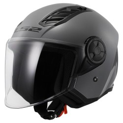 CASCO JET LS2 OF616 AIRFLOW II SOLID NARDO GREY-06  | LS2
