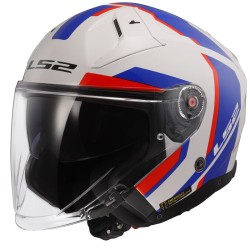 CASCO JET LS2 OF603 INFINITY II FOCUS WHITE BLUE RED-06  | LS2
