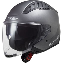 CASCO JET LS2 OF600 COPTER II MATT TITANIUM-06  | LS2