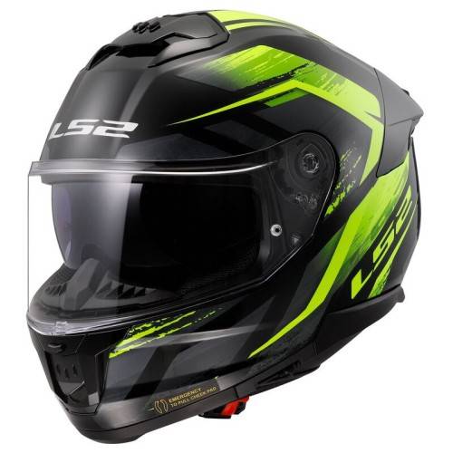 CASCO INTEGRALE LS2 FF808 STREAM II FURY BLACK H-V YELLOW-06  | LS2