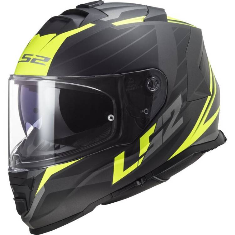 CASCO INTEGRALE LS2 FF800 STORM II NERVE M.BLACK H-V YELLOW-06  | LS2