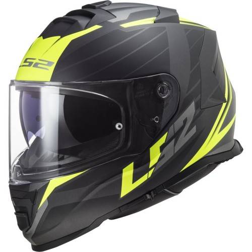 CASCO INTEGRALE LS2 FF800 STORM II NERVE M.BLACK H-V YELLOW-06  | LS2