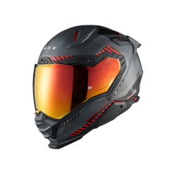 CASCO INTEGRALE X.WST3 FLUENCE GREY RED MT  | NEXX HELMETS