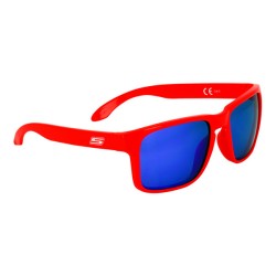 OCCHIALI DA SOLE ROSSI FLUO - OCCHIALI A SPECCHIO BLU GATTO. 3 - QUESTA PROTEZIONE UV AL 100% | S-LINE