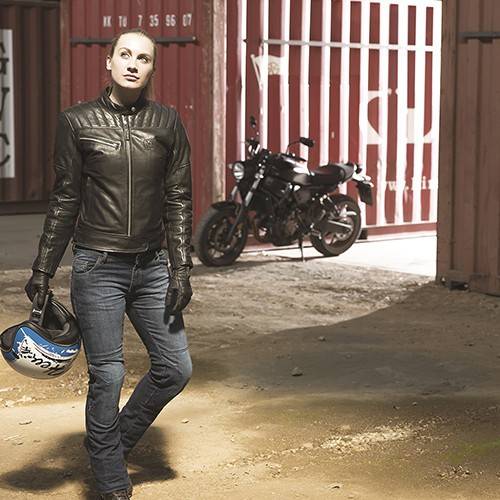 GIACCA PELLE GARAGE DONNA EVO NERO | Hevik