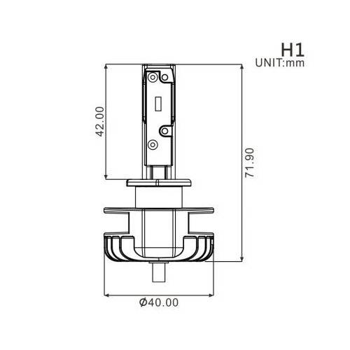 LAMPADINA H1 LED + ALIMENTATORE 16W/2200 LUMENS | MYRA