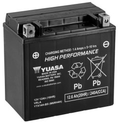 BATTERIA SLA YTX14H - AGM - SENZA MANUTENZIONE - PRONTA ALL'USO. | YUASA