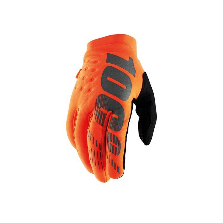 GUANTI 100% BRISKER FLUO ORANGE BLACK  | 100%