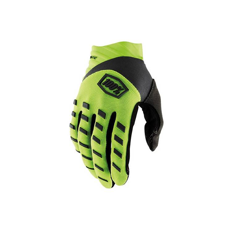 GUANTI 100% AIRMATIC FLUO YELLOW BLACK  | 100%