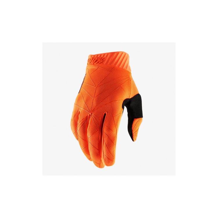 GUANTI 100% RIDEFIT FLUO ORANGE BLACK  | 100%